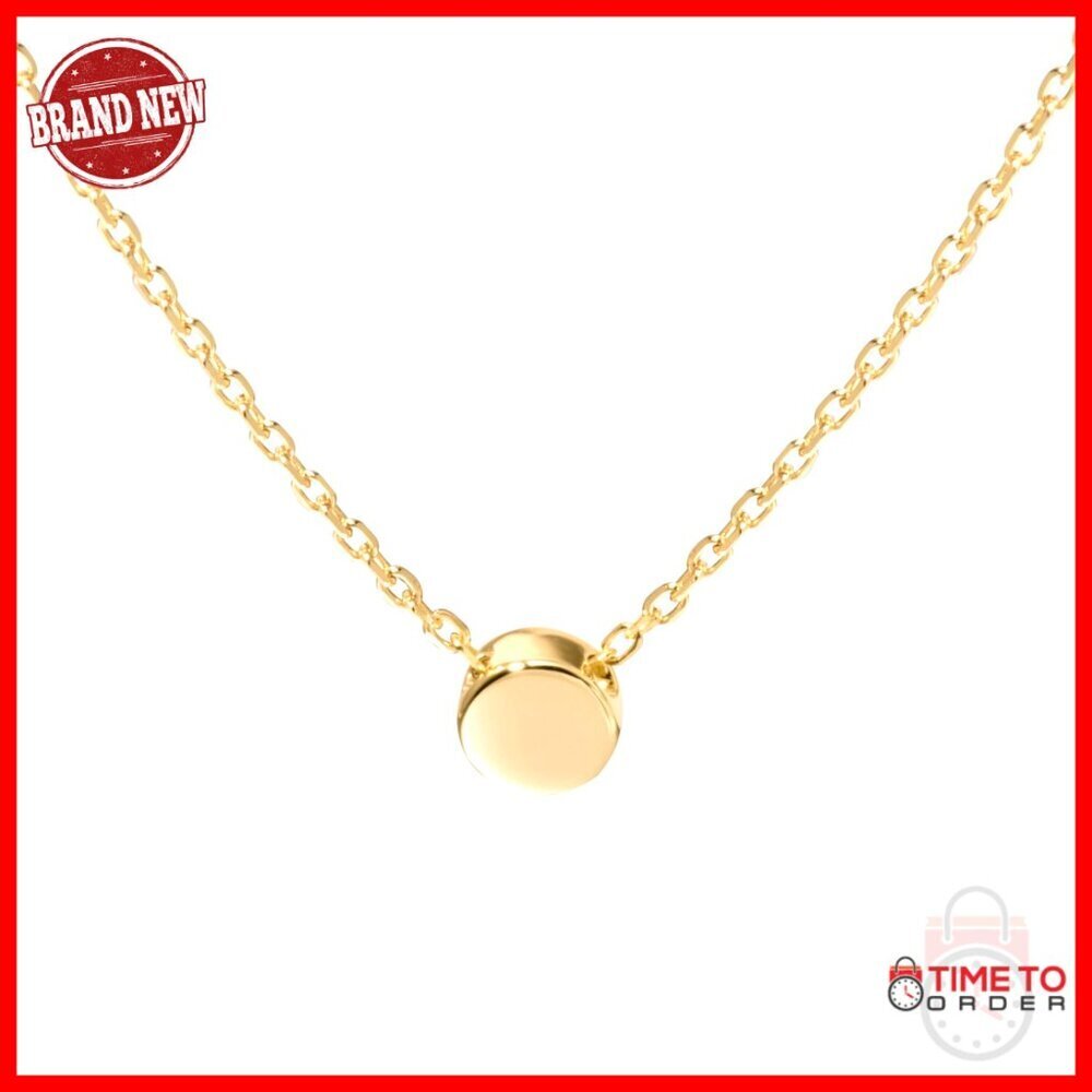 Dainty Sterling Silver 18K Gold Plated Pendant Necklace with Extender